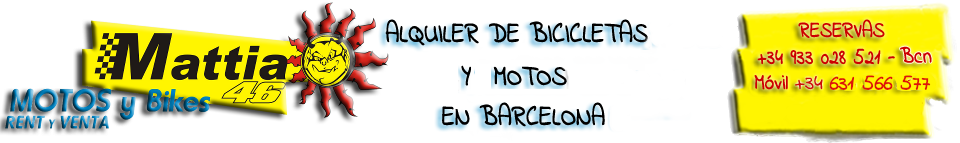 Alquiler de bicicletas eléctricas, motos y bicicletas en Barcelona.